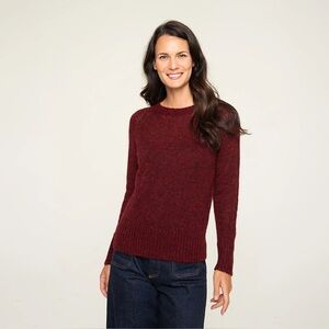 NWOT Pacas Women’s Alpaca Crewneck Sweater, Size XL, Merlot
